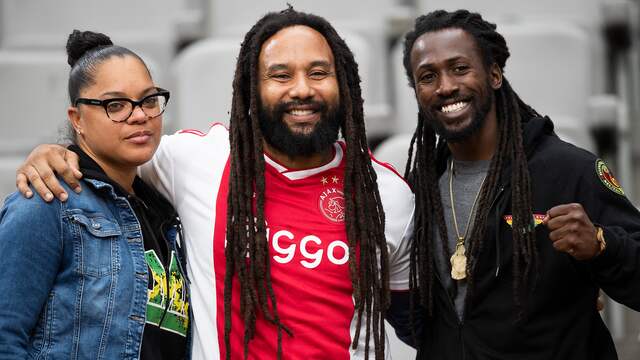 Ky-Mani Marley, de zoon van Bob Marley, zat op de tribune