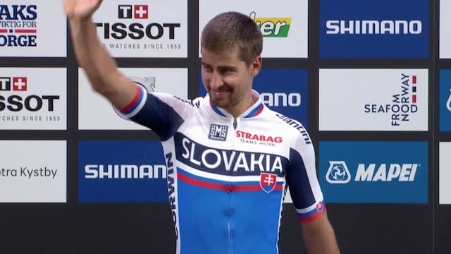 Sagan pakt voor derde keer op rij wereldtitel in wegwedstrijd