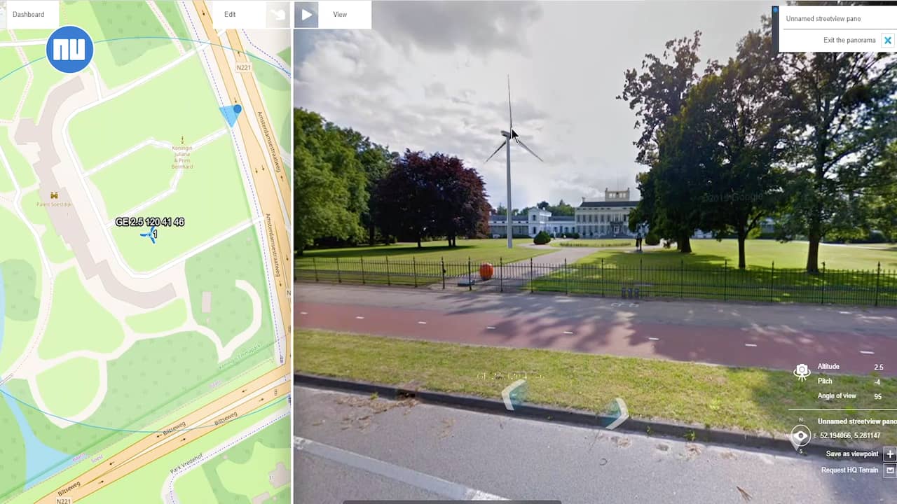 Beeld uit video: Windmolen in tuin Paleis Soestdijk? Dit bedrijf schetst een beeld