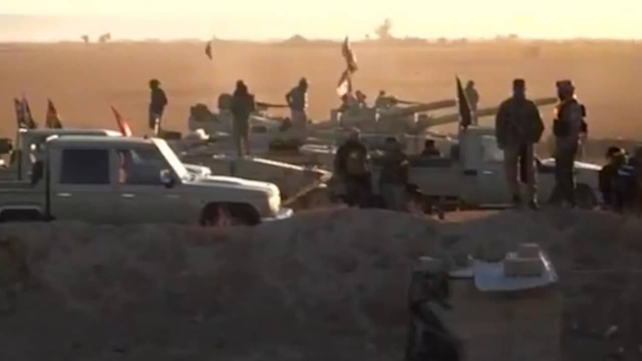Beeld uit video: Irak start nieuwe operatie tegen IS bij grensgebied met Syrië 