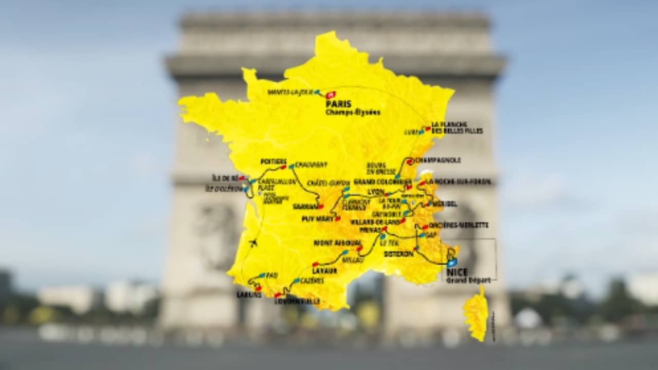Beeld uit video: Dit zijn de etappes van de Tour de France