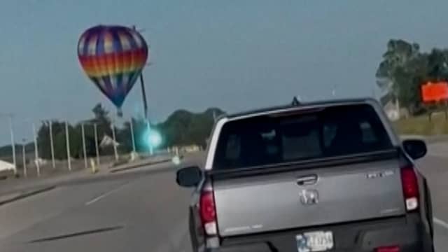 Luchtballon raakt hoogspanningslijn in VS