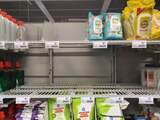 Run op handzeep en desinfectiegel, lege schappen bij drogisterijen