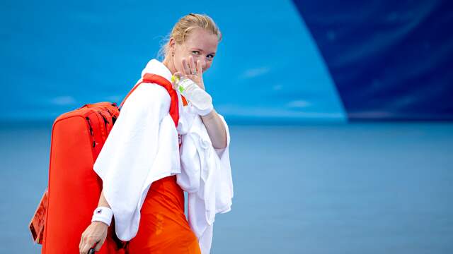 Kiki Bertens komt in Tokio nog wel in actie in het dubbelspel.