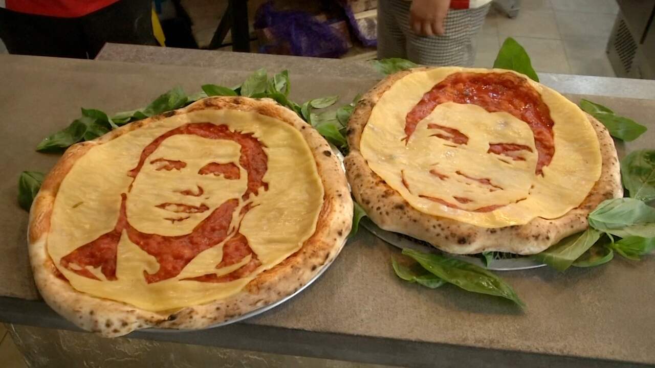 Beeld uit video: Russisch restaurant serveert pizza met gezicht Ronaldo