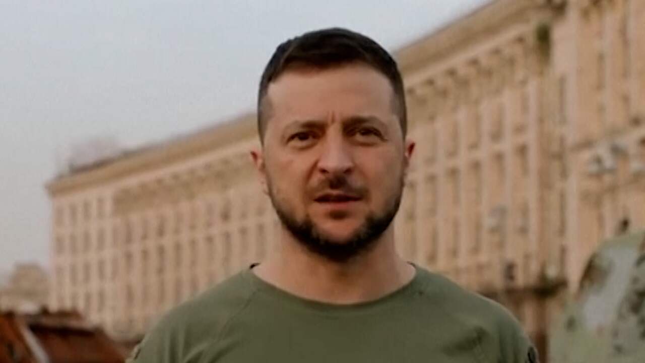 Beeld uit video: Zelensky op Onafhankelijkheidsdag: 'We gaan door tot het einde'