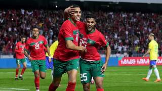 Bekijk hier de goals van de fraaie oefenzege van Marokko op Brazilië