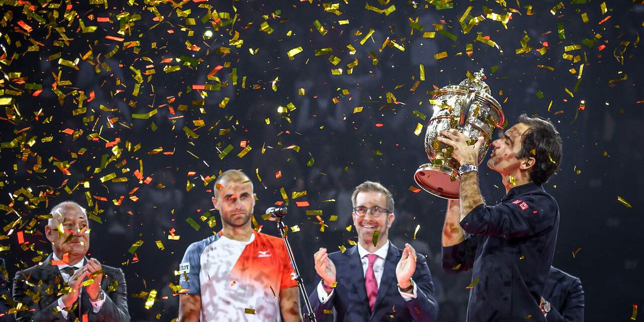 Federer komt op 99 toernooizeges door negende eindwinst in Basel