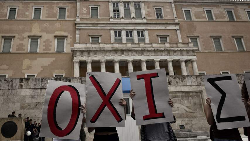 Griekenland euro protest