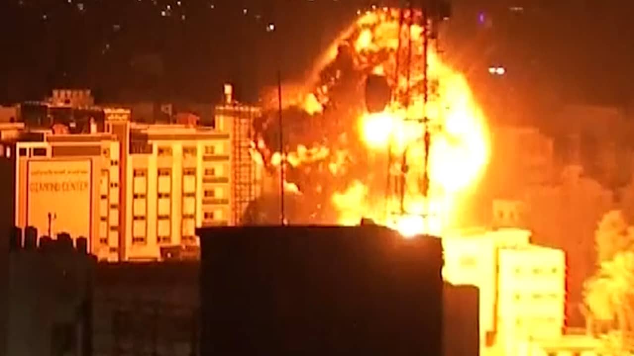 Beeld uit video: Israël voert luchtaanvallen uit op Gazastrook