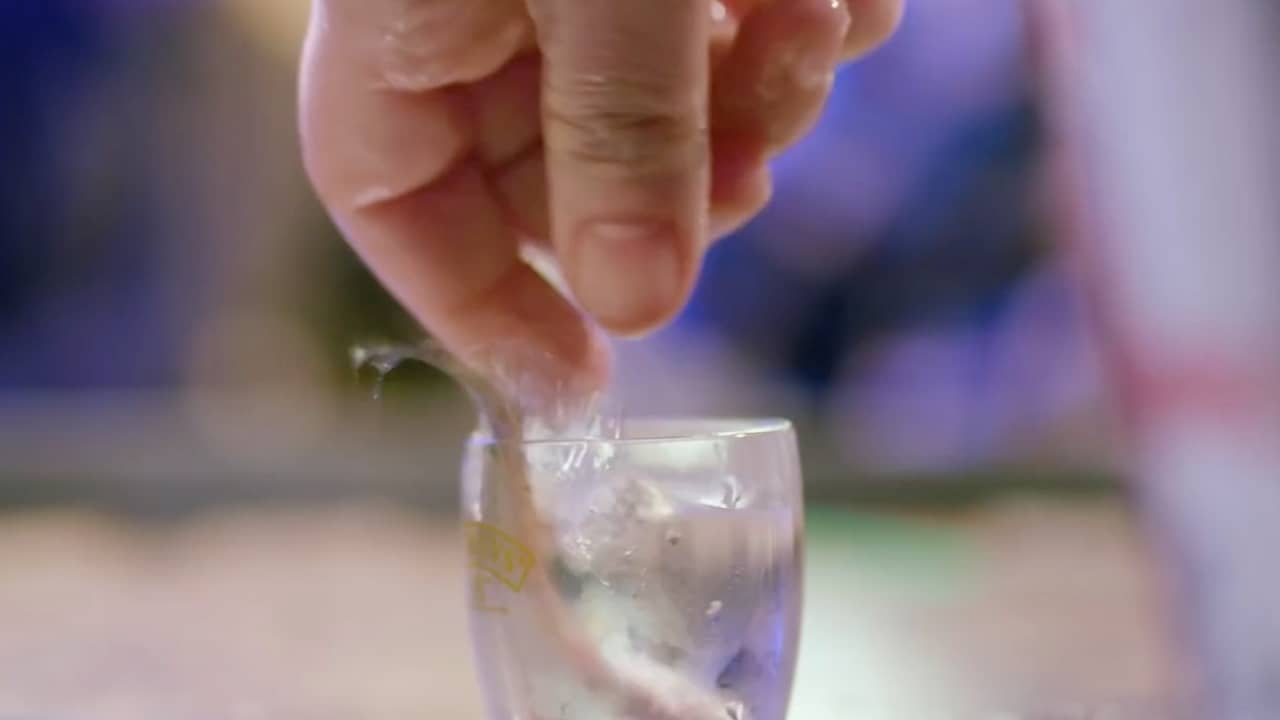Beeld uit video: Minidocu: Bar op ijs in VS serveert drankjes met levende vis