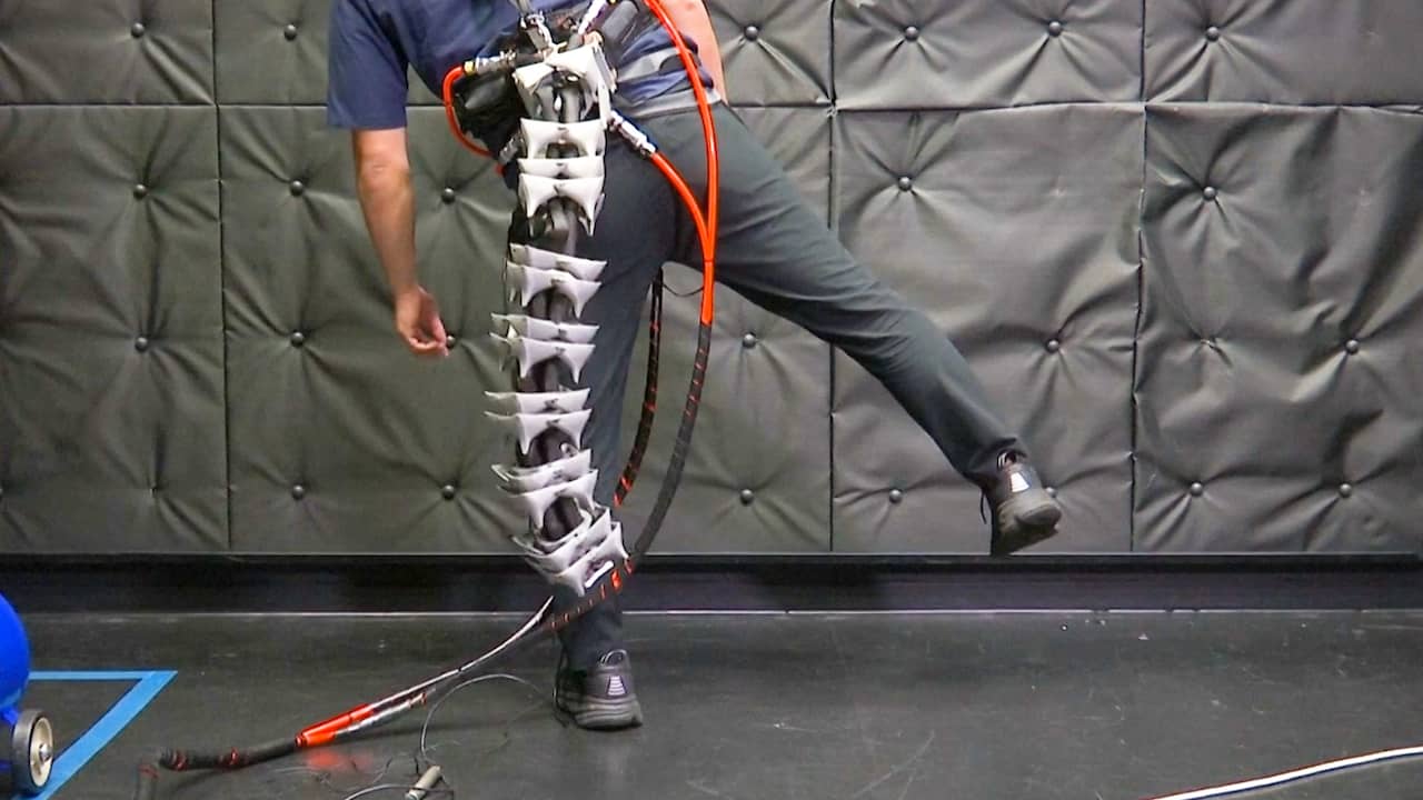 Beeld uit video: Meter lange robotstaart moet ouderen helpen met balans