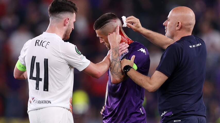 'Klaassen-incident' in Conference League-finale: hoofdwond voor Fiorentina-speler