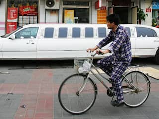 Man op de fiets in China