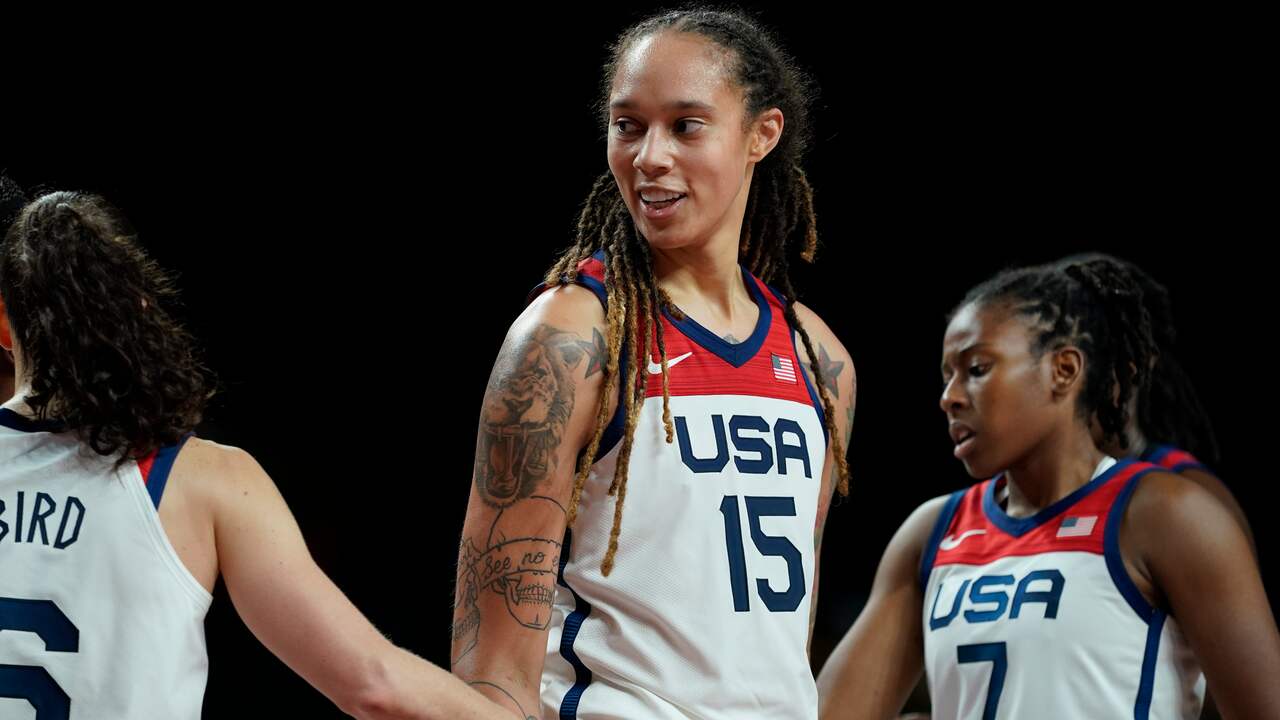 Brittney Griner werd afgelopen zomer voor de tweede keer olympisch kampioen met de Amerikaanse ploeg.