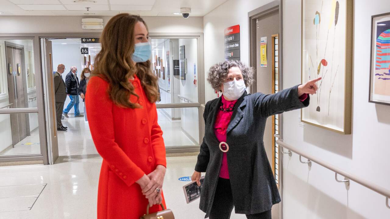 Middleton bezoekt een ziekenhuis in Londen.