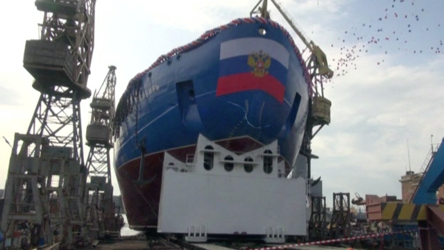 Rusland laat nucleaire ijsbreker te water