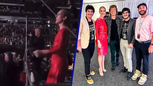 Céline Dion danst tijdens Rolling Stones-concert in Las Vegas