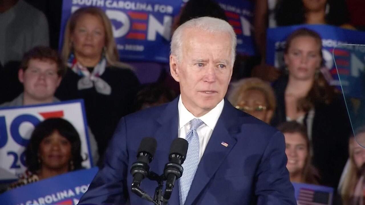 Beeld uit video: Joe Biden: 'Trumps dagen van verdeeldheid zaaien zijn geteld'