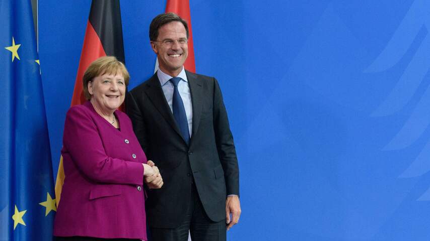 Angela Merkel en Mark Rutte