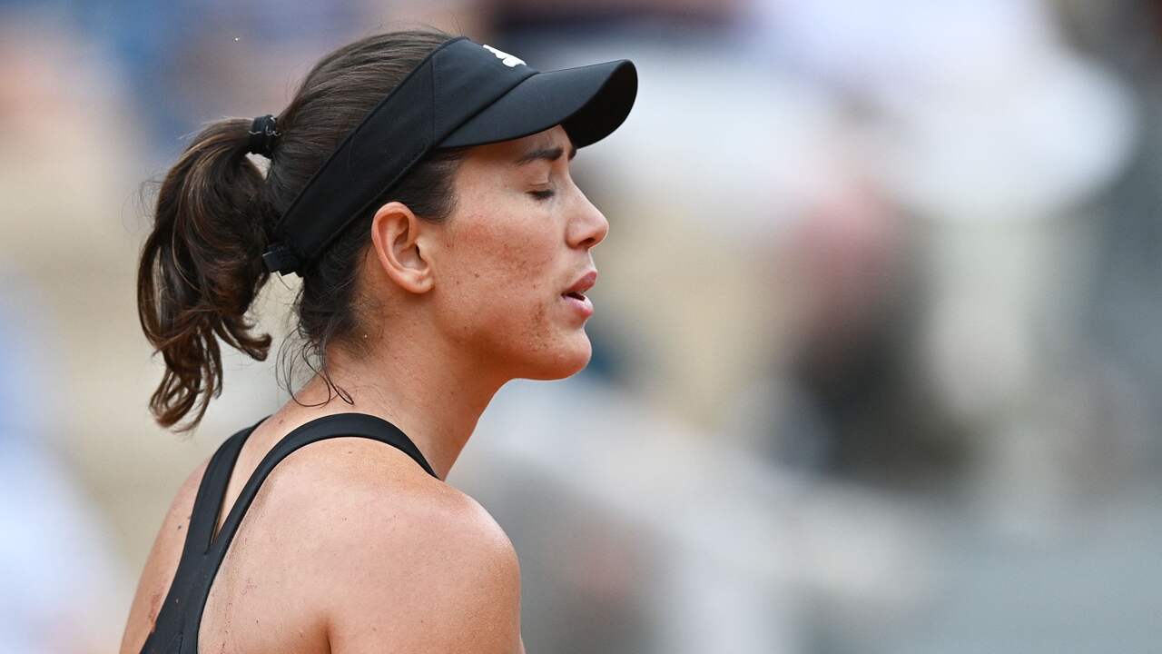 Frustratie bij Garbiñe Muguruza.