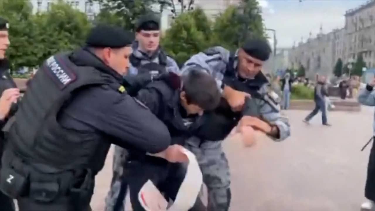 Beeld uit video: Tientallen arrestaties in Rusland tijdens pro-Navalny-protesten