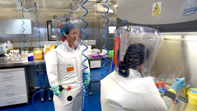 Door de Chinese overheid gemaakte archieffoto uit 2017 van het virologisch laboratorium in Wuhan. De VS wil dat de WHO verder onderzoek doet naar de oorsprong van het coronavirus.