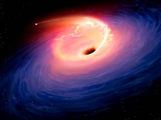 Voor het eerst gezien hoe materie 'als een waterval' een zwart gat in duikt