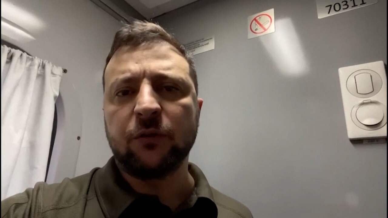 Beeld uit video: President Zelensky belooft Zuid-Oekraïne te verdedigen
