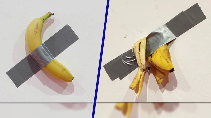 Wereldberoemd kunstwerk met banaan weer opgegeten door museumbezoeker