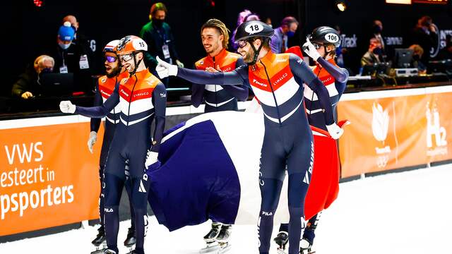 De Nederlandse mannen wonnen eveneens het goud op de relay.