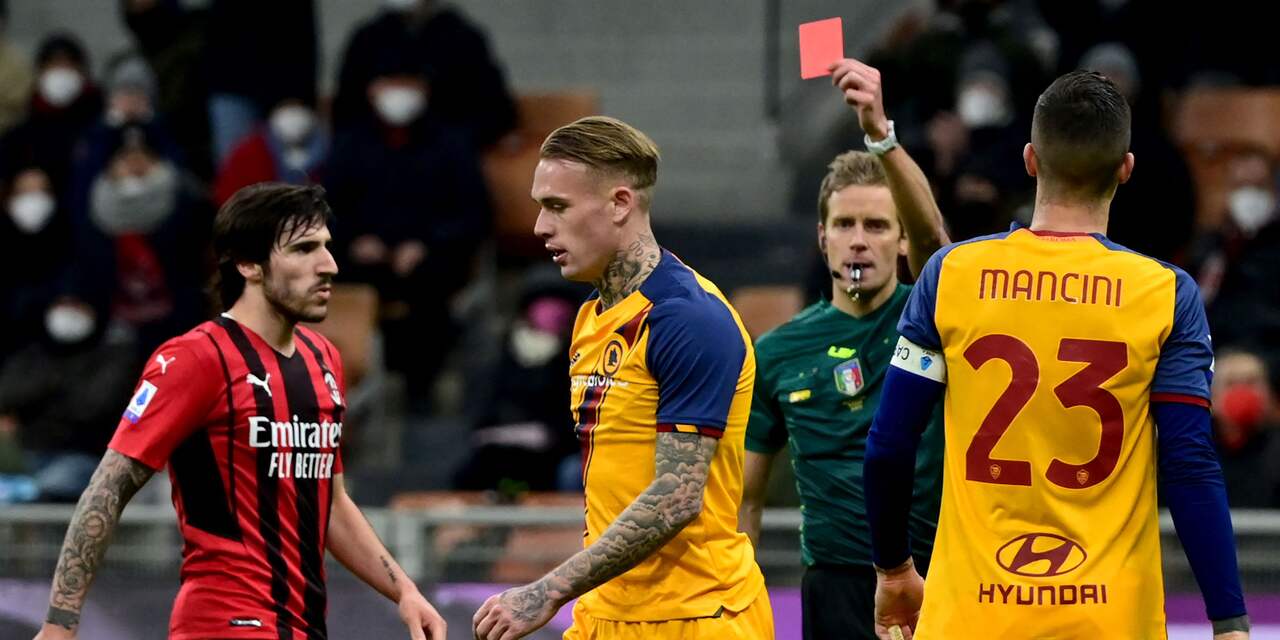 Karsdorp krijgt rood bij nederlaag Roma, topper Juventus-Napoli onbeslist