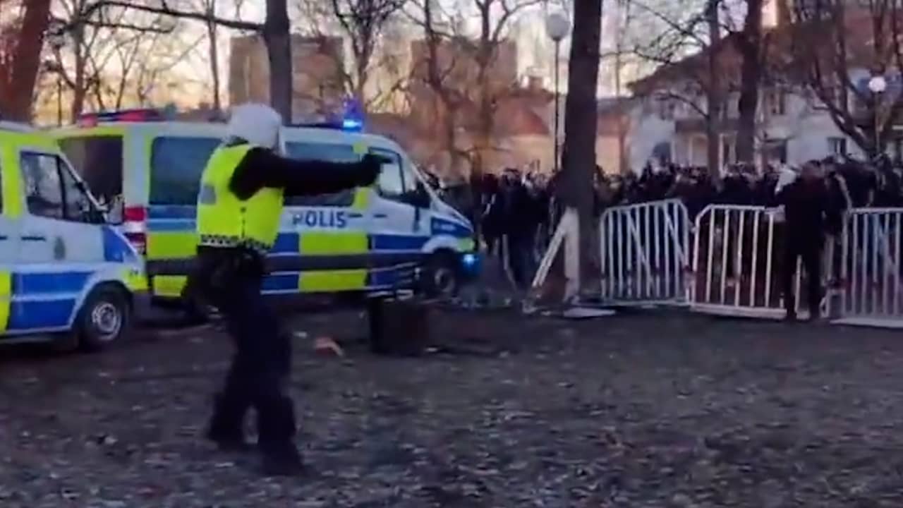 Beeld uit video: Opnieuw rellen in Zweden na verbranding van koran