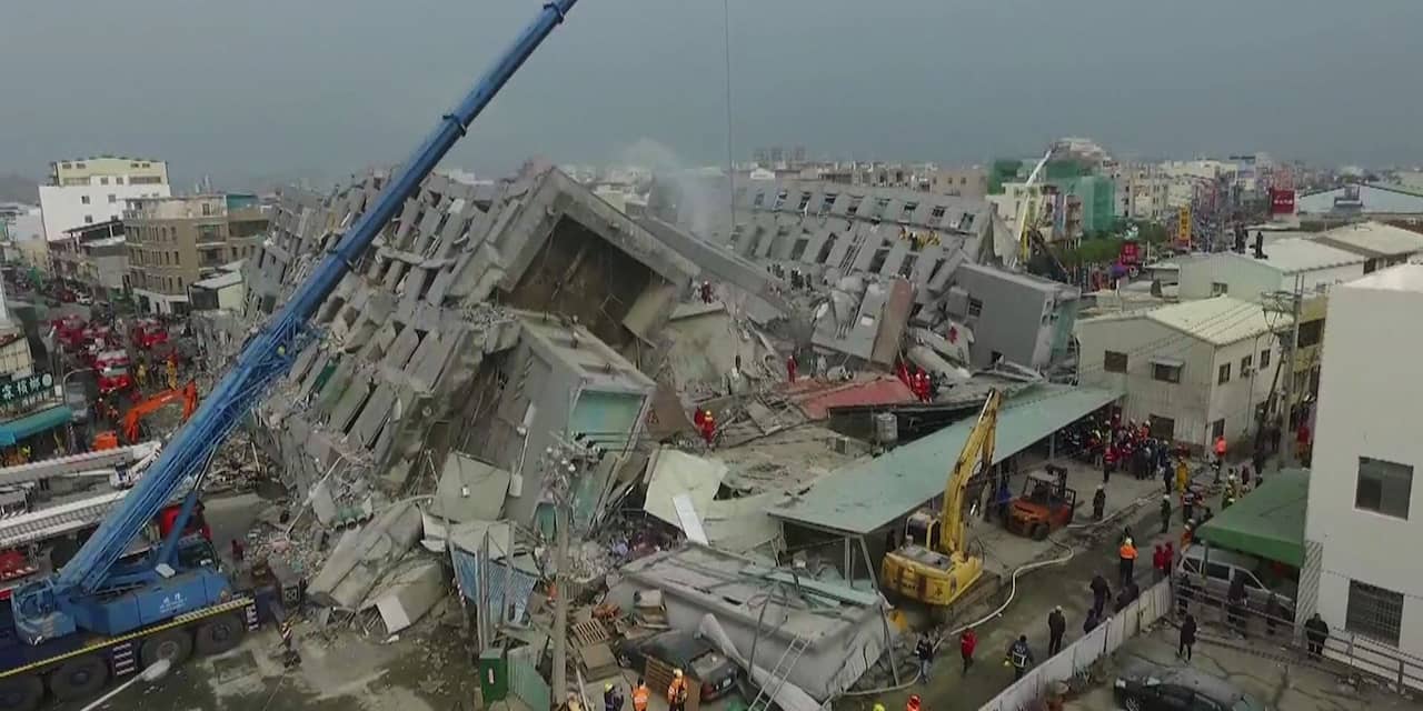 Doden en honderden gewonden door aardbeving Taiwan