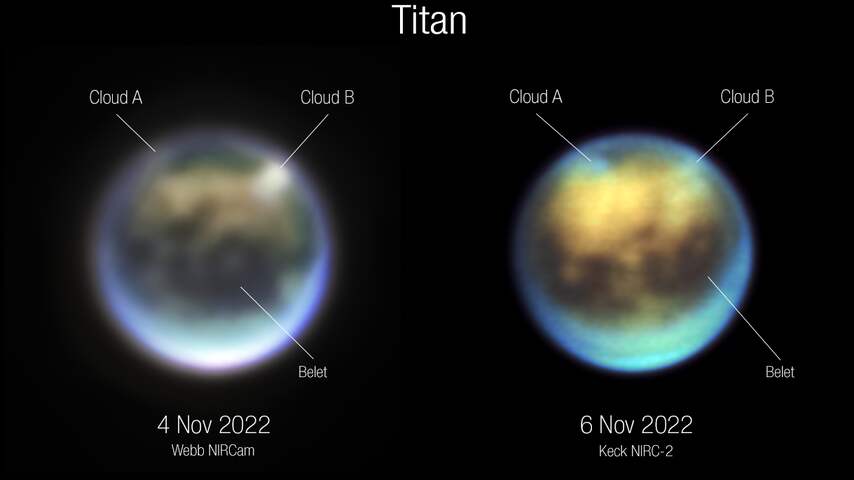 te binden Sandalen privaat James Webb-telescoop spot voor het eerst wolken rond Saturnusmaan Titan |  Tech | NU.nl