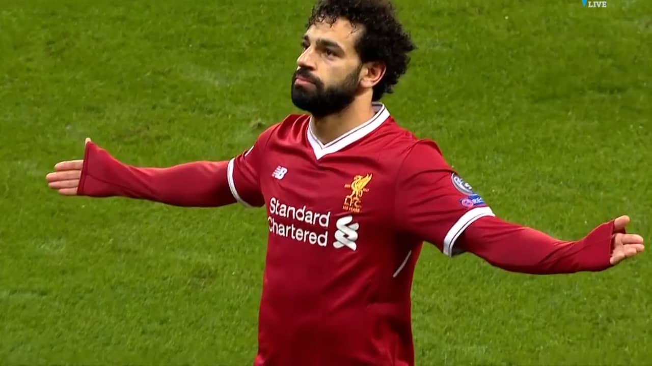 Beeld uit video: Salah schiet Liverpool op gelijke hoogte met City