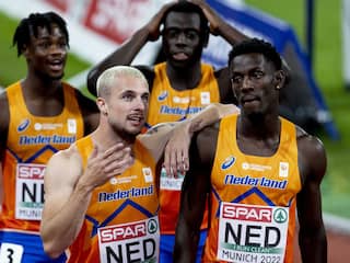 Nederlandse estafetteploegen bij EK atletiek net buiten medailles op 4x100 meter