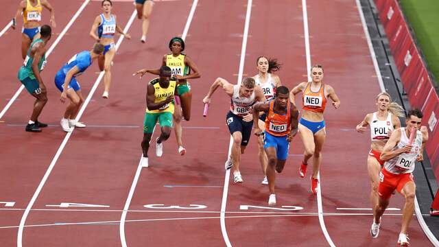 De 4x400 meter estafetteploeg plaaste zich achter Polen als tweede voor de finale.