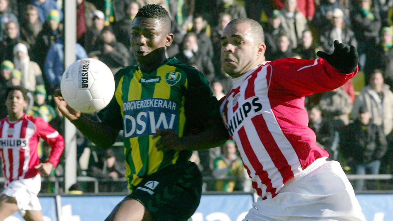 Eljero Elia in 2006 in actie namens ADO Den Haag tegen PSV.