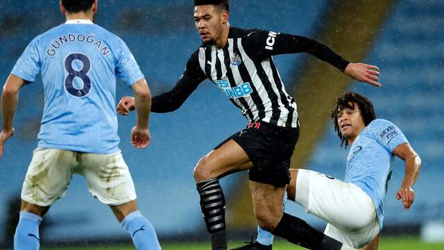 Nathan Aké speelde als linksback de hele wedstrijd mee bij City.