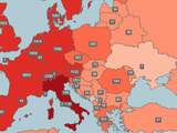 Bekijk op deze wereldkaart het aantal bevestigde besmettingen per land