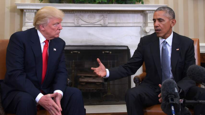 Obama noemt eerste ontmoeting met Trump 'bemoedigend'