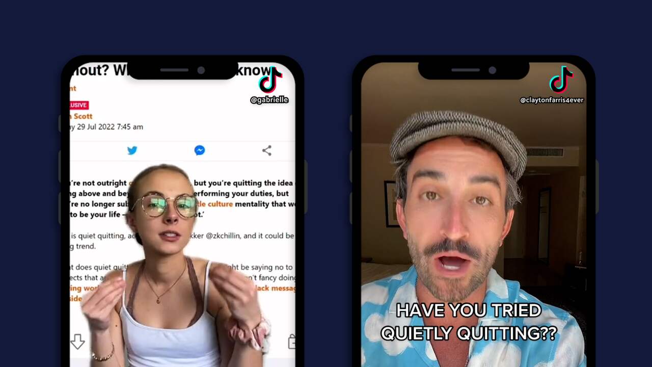 Beeld uit video: Quiet quitting is populair op TikTok: wat is het?