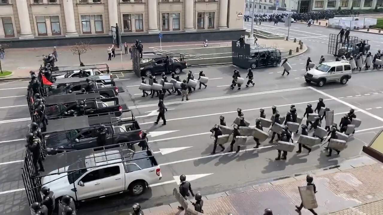 Beeld uit video: Veel aanhoudingen bij protesten op verjaardag Lukashenko