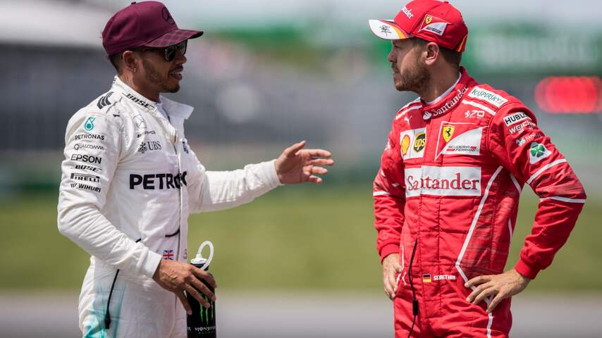 Lewis Hamilton en Sebastian Vettel