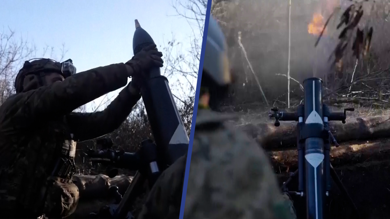 Lihat videonya: Oekraïense troepen vuren mortiergranaten op Russische posities