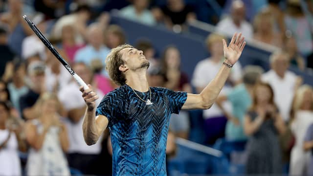 Alexander Zverev staat voor de eerste keer in de finale van het Masters-toernooi in Cincinnati.