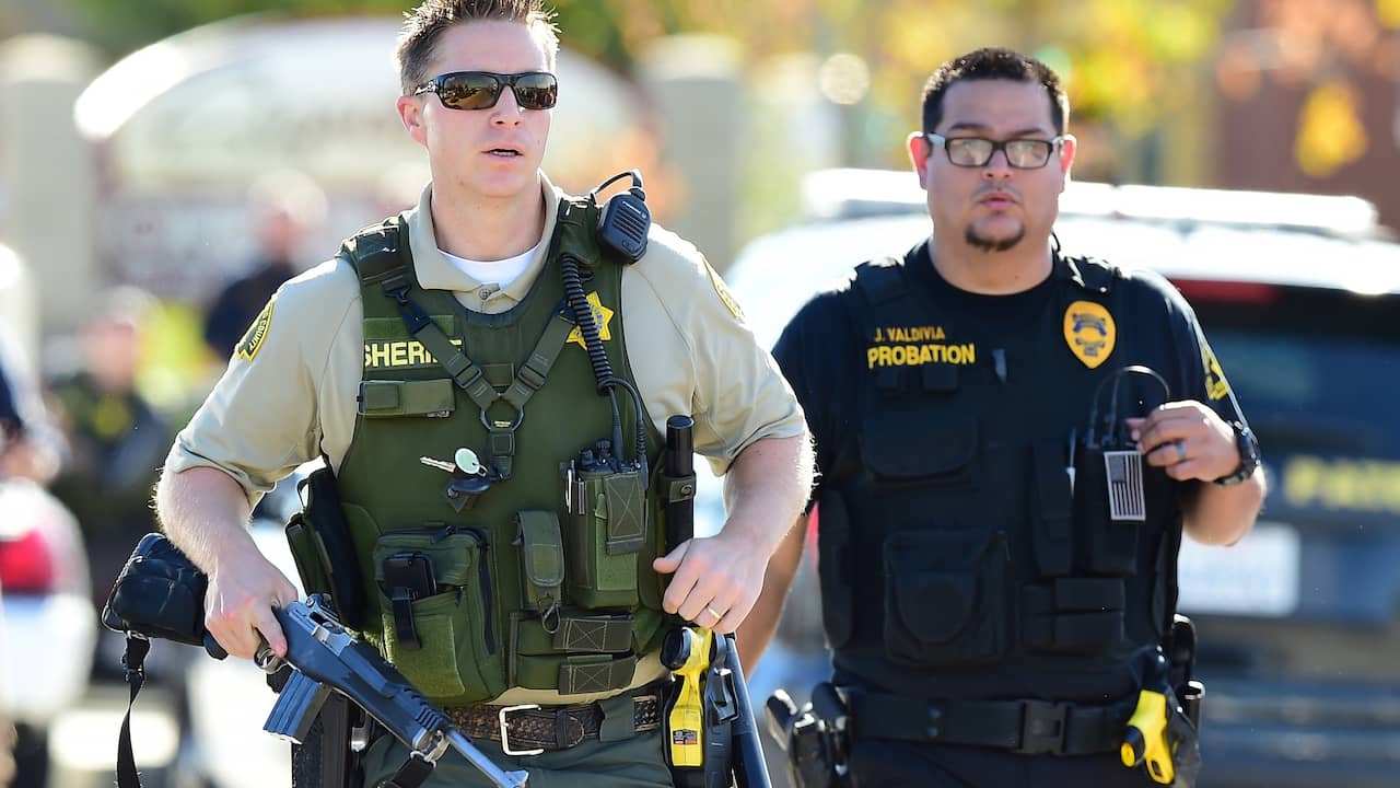 Beeld uit video: Beelden schietpartij San Bernardino