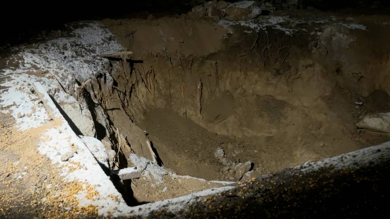Beeld uit video: Beelden tonen krater op plaats van explosie in Pools grensdorp