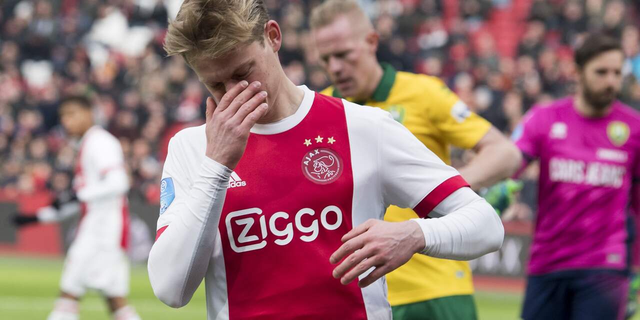 Ajax komende weken zonder Frenkie de Jong door enkelblessure
